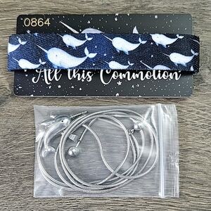 ZOX "ALL THIS COMMOTION" #864 BLOG GOLDIE NARWHAL NECKLACE Collectible WRISTBAND